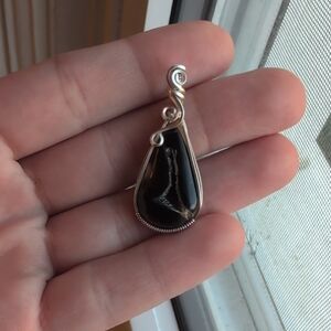 Sterling Silver Druzy Agate Pendant
